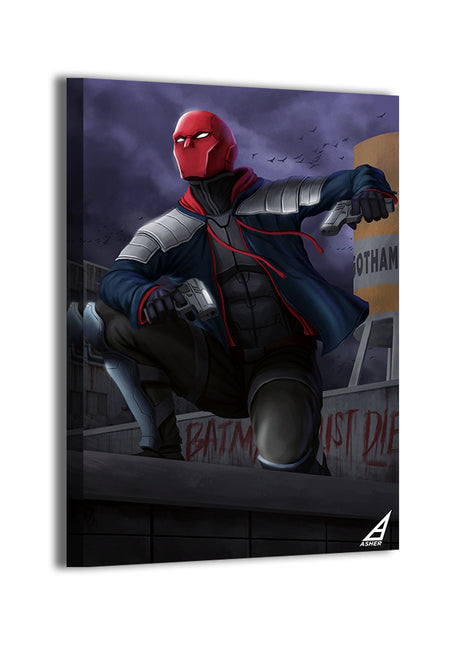 Red Hood Jason Todd Art | Acrylic, Metal & Canvas [variant_option1] Print, Premium Wall Art by Snapping Turtle Gallery