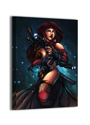 Red Monika Wall Art | Battle Chasers HD Acrylic, Metal & Canvas Print - Snapping Turtle Gallery