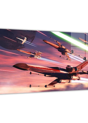 Red Squadron X-Wing Star Wars Art | Acrylic, Metal & Canvas - Snapping Turtle Gallery