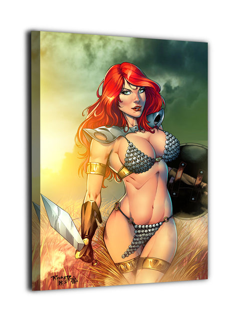 Red Sonja Wall Art | She-Devil Ultra-HD Acrylic, Metal & Canvas Print - Snapping Turtle Gallery