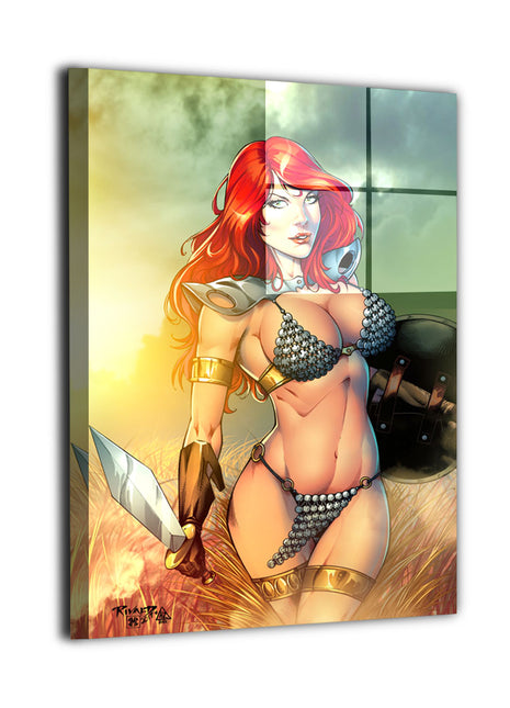 Red Sonja Wall Art | She-Devil Ultra-HD Acrylic, Metal & Canvas Print - Snapping Turtle Gallery