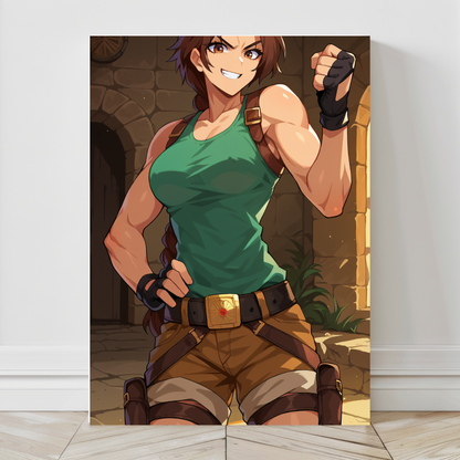 Relic Hunter Warrior Canvas Wall Art featuring Lara Croft from Tomb Raider