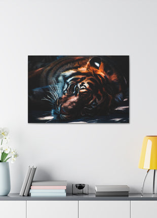 Resting Power – Tiger Laying Down Wall Art | STG Collection - Snapping Turtle Gallery