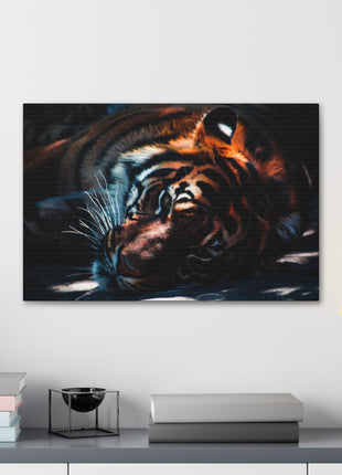 Resting Power – Tiger Laying Down Wall Art | STG Collection - Snapping Turtle Gallery