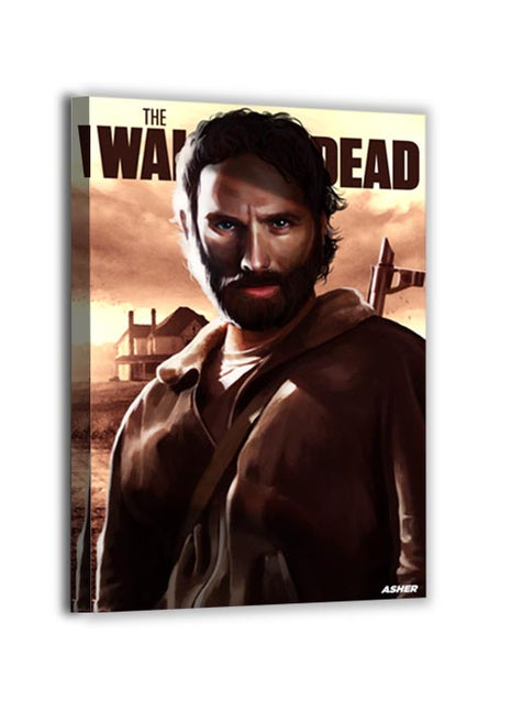 Rick Grimes Wall Art | The Walking Dead Fan Art | Snapping Turtle Gallery [variant_option1] Print, Premium Wall Art by Snapping Turtle Gallery