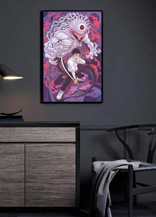 Rika Orimoto & Yuta Wall Art | Jujutsu Kaisen Acrylic, Metal & Canvas - Snapping Turtle Gallery