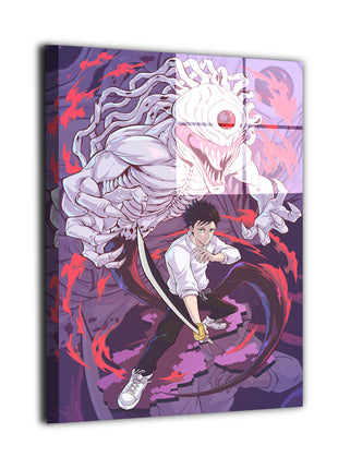 Rika Orimoto & Yuta Wall Art | Jujutsu Kaisen Acrylic, Metal & Canvas - Snapping Turtle Gallery