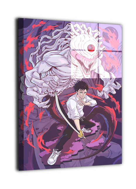 Rika Orimoto & Yuta Wall Art | Jujutsu Kaisen Acrylic, Metal & Canvas - Snapping Turtle Gallery