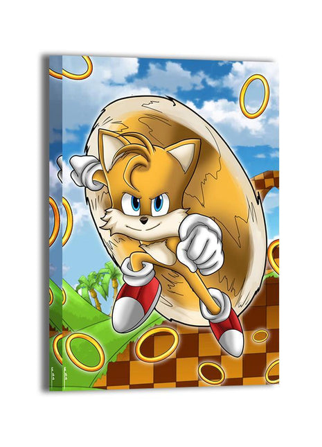 Ring Dash Hero Tails and golden rings from Sonic the Hedgehog alternate view