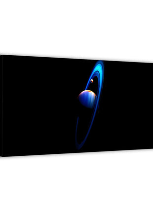 Space Wall Art | Orbital Eclipse Ringed Planet Acrylic, Metal & Canvas - Snapping Turtle Gallery