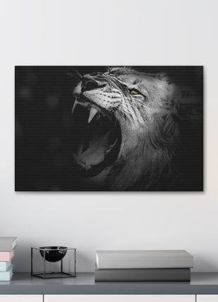 Roaring Legacy – Black and White Lion Wall Art | STG Collection - Snapping Turtle Gallery