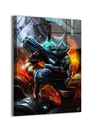 Rocket & Groot Wall Art | Guardians Ultra-HD Acrylic, Metal & Canvas - Snapping Turtle Gallery