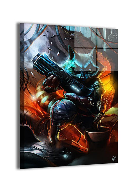 Rocket & Groot Wall Art | Guardians Ultra-HD Acrylic, Metal & Canvas - Snapping Turtle Gallery