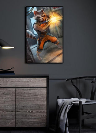 Rocket Raccoon Wall Art | Marvel HD Acrylic, Metal & Canvas Print - Snapping Turtle Gallery