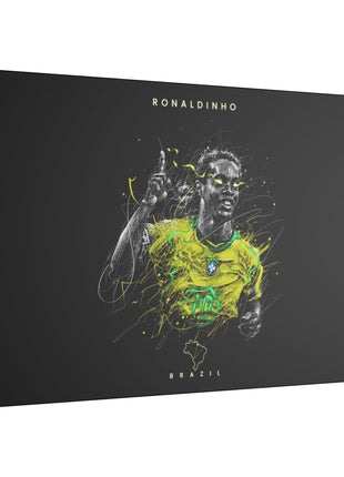Ronaldinho Art | Acrylic, Metal & Canvas - Snapping Turtle Gallery