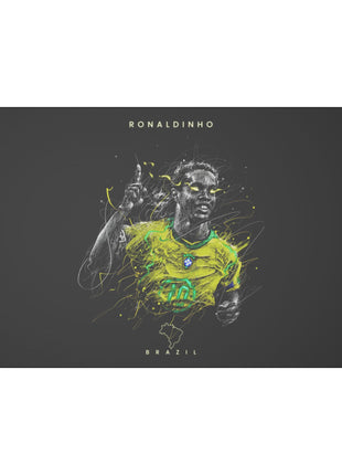 Ronaldinho Art | Acrylic, Metal & Canvas - Snapping Turtle Gallery