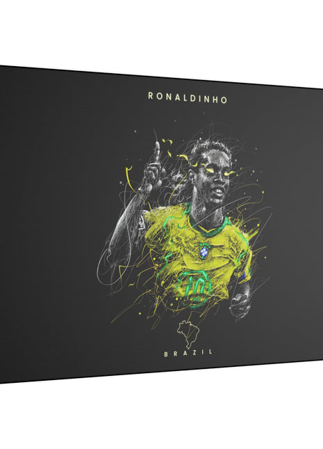 Ronaldinho Art | Acrylic, Metal & Canvas - Snapping Turtle Gallery