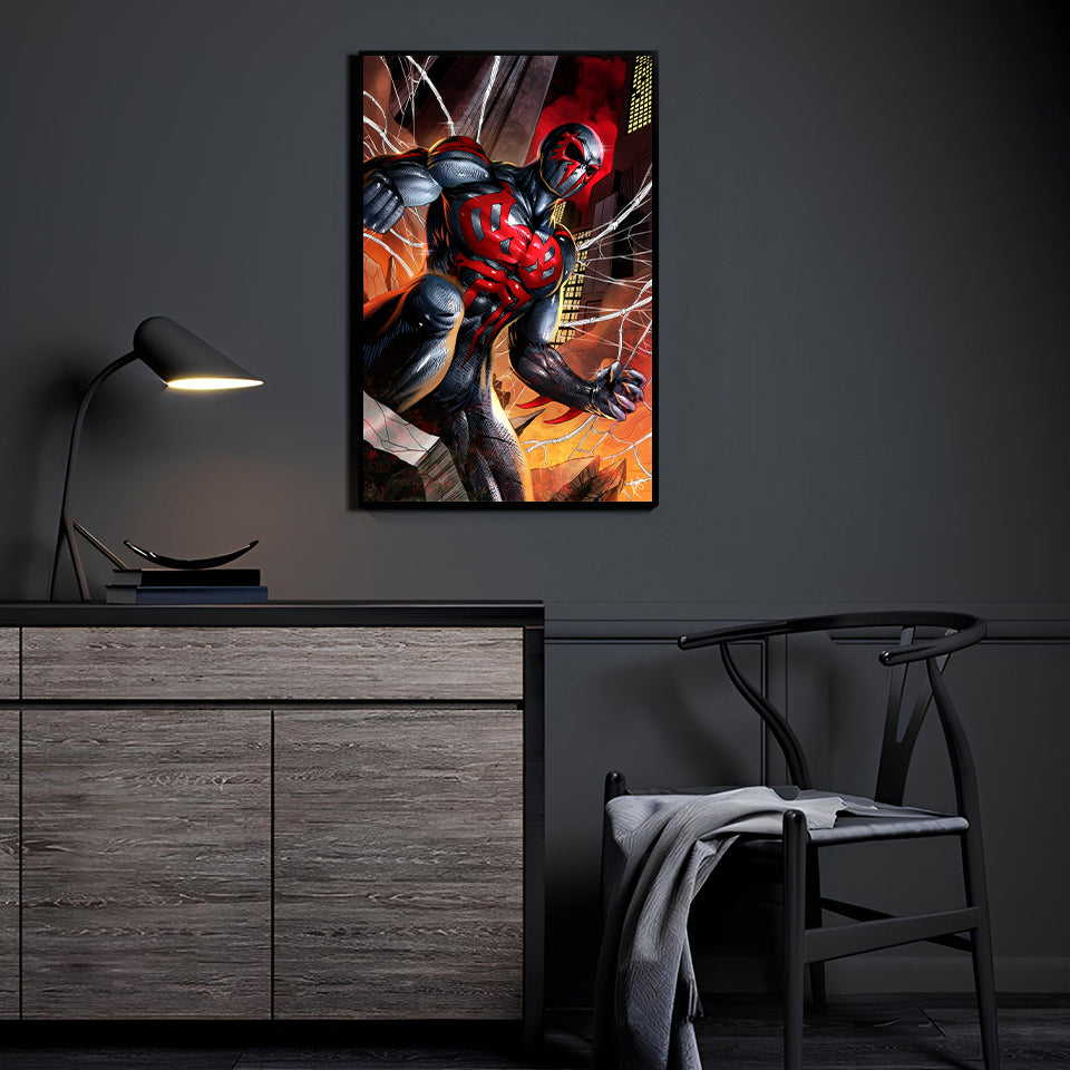 2099 Web Guardian by Ceasar displayed in a modern room.