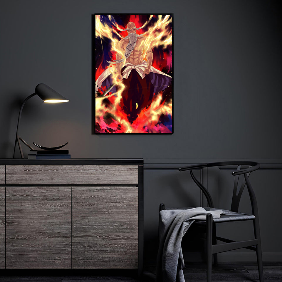 Blazing Commander Wall Art by [Artist] displayed in a modern room.