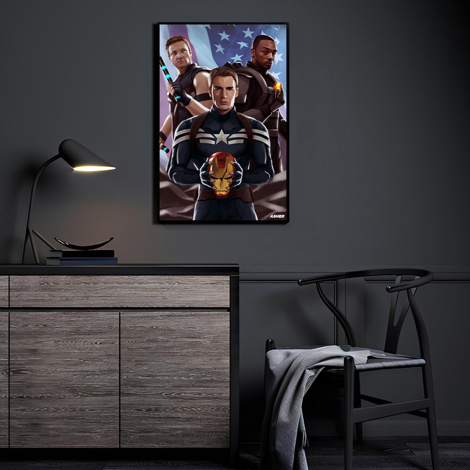 Civil Resolve by Ben Asher displayed in a modern room.