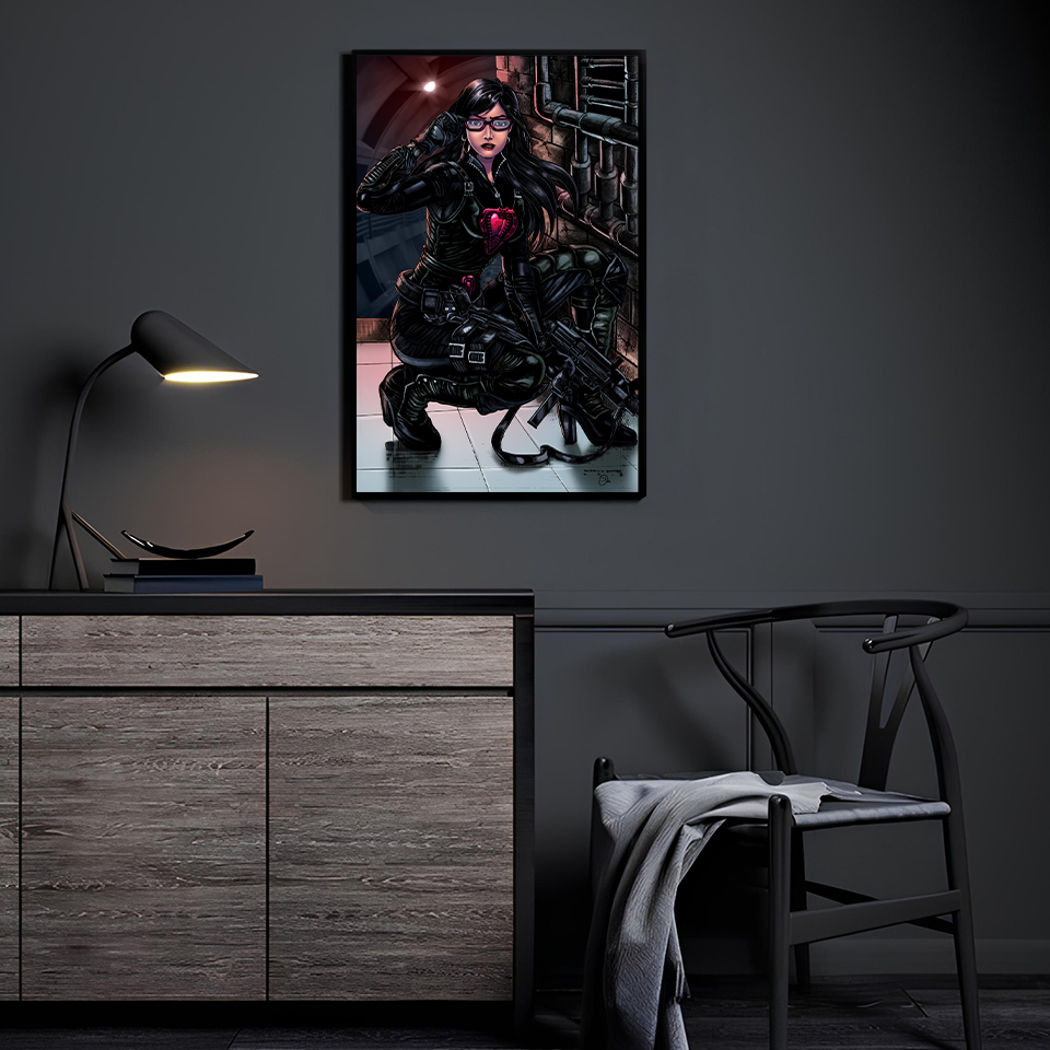 Covert Baroness Strike by Silver Phoenix displayed in a modern room.