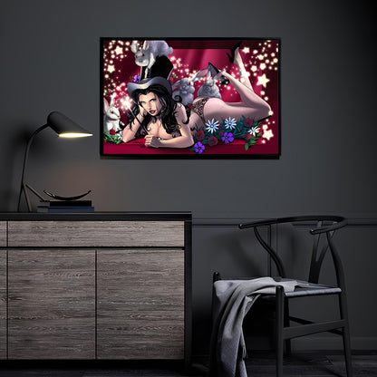 Enchantress of Illusion by Jimbo Salgado displayed in a modern room.