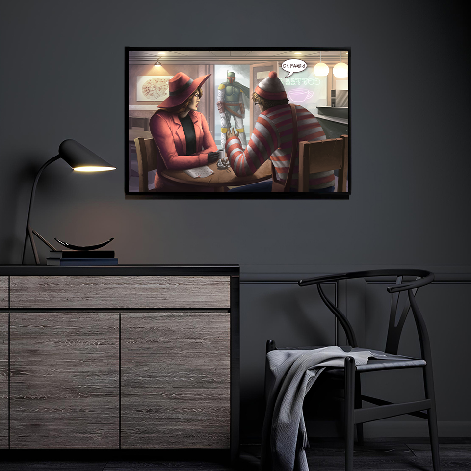 Found At Last by Oliver Morit displayed in a modern room.