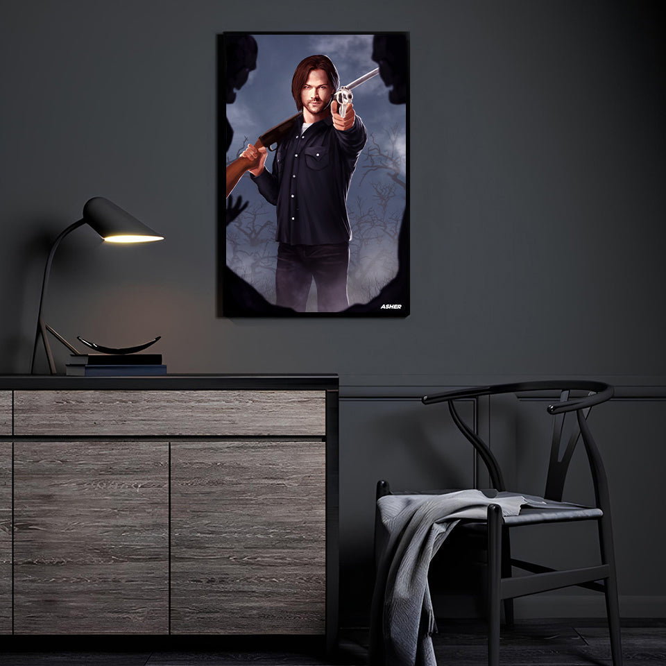 Hunter’s Resolve by Ben Asher displayed in a modern room.