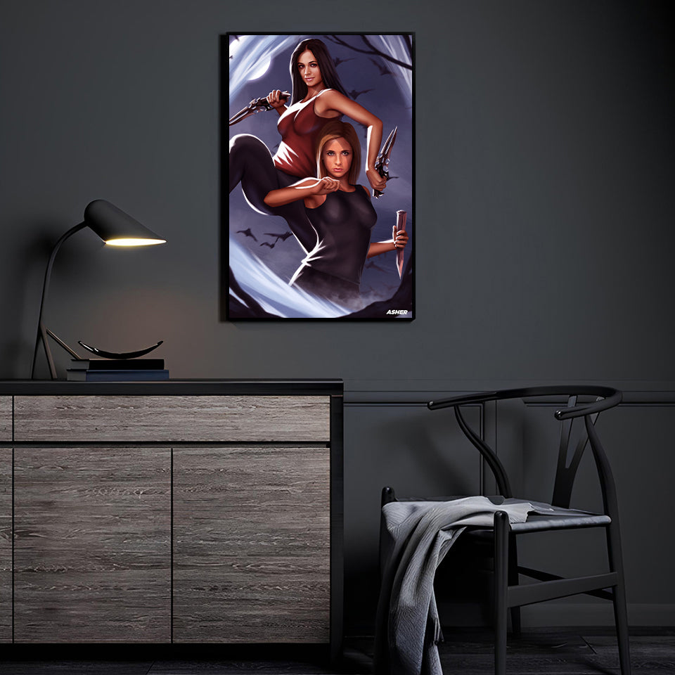 Nightfall Hunters by Ben Asher displayed in a modern room.