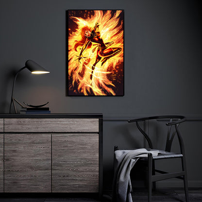 Dark Phoenix by Vhon Remot displayed in a modern room.