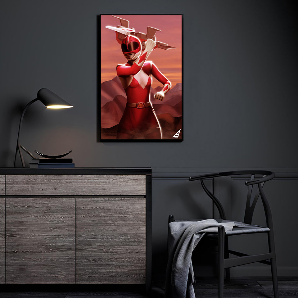 Pterodactyl Strike by Ben Asher displayed in a modern room.