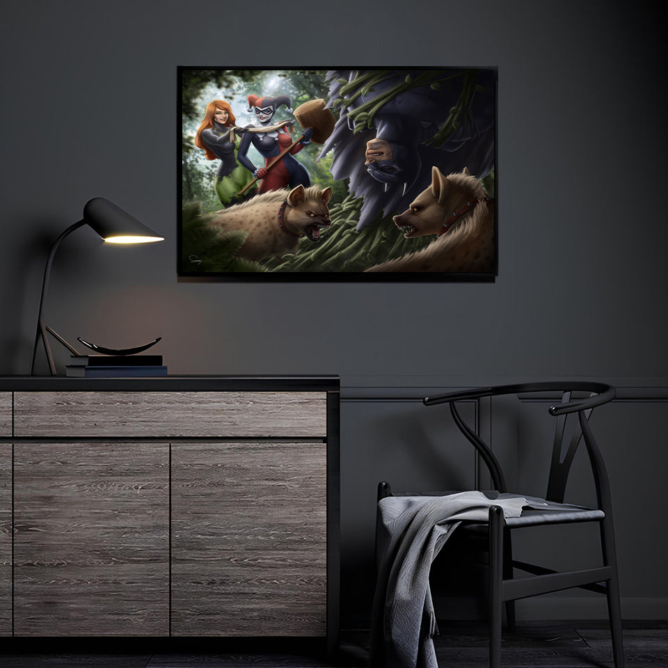 Rogue Garden Ambush Wall Art by Sam Dela Torre displayed in a modern room.