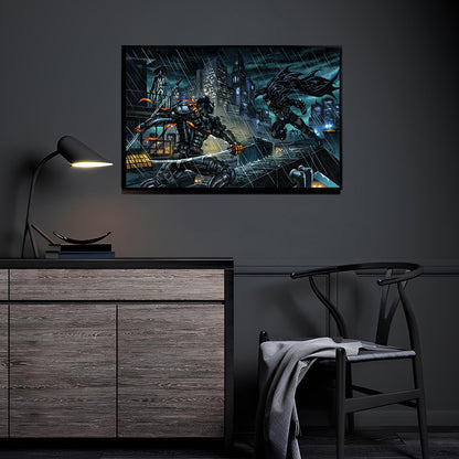 Rooftop Reckoning by Verry Woong displayed in a modern room.