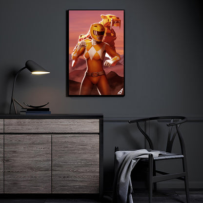 Sabertooth Sentinel by Ben Asher displayed in a modern room.