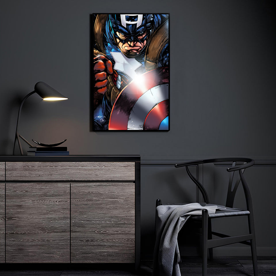 Shieldborne Valor by Brian Balando displayed in a modern room.