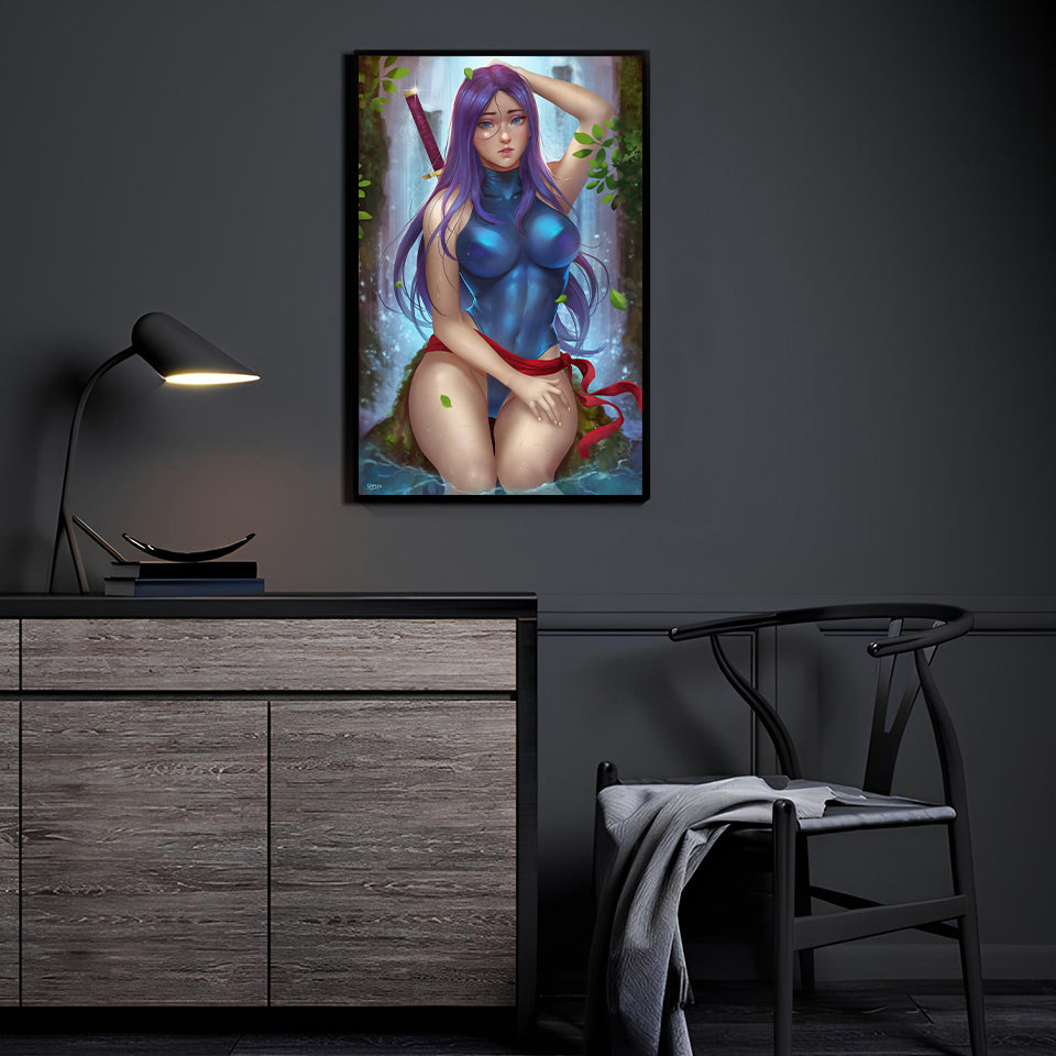 Silent Cascade Vigil by Nopeys displayed in a modern room.