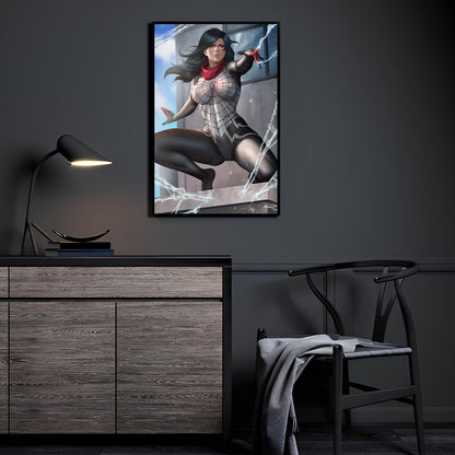 Silk by Nopeys displayed in a modern comic collector room.