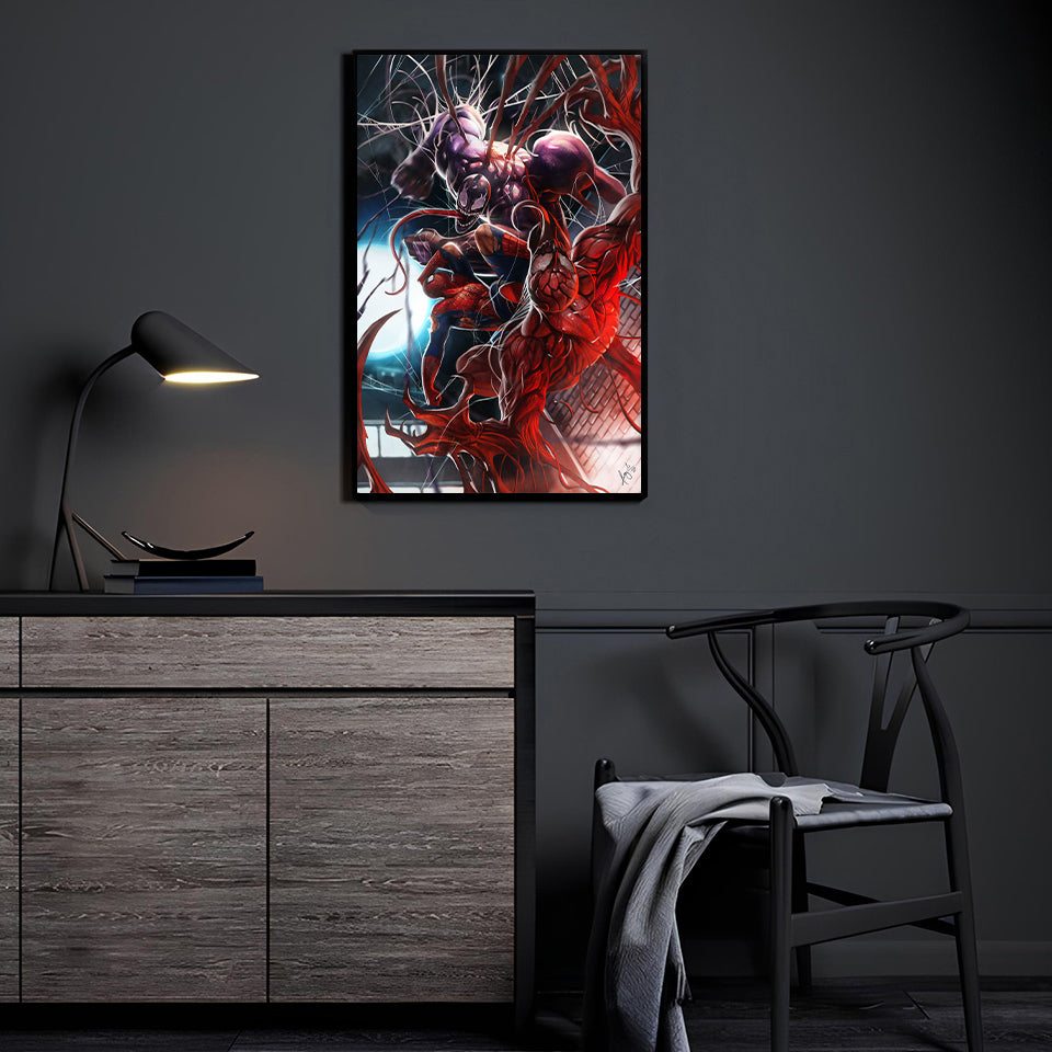 Symbiote Triad Unleashed by Ceasar displayed in a modern room.