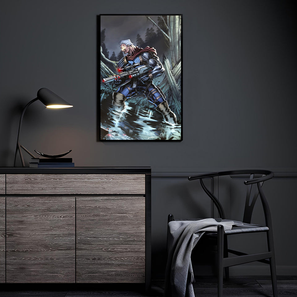 Temporal Enforcer by Jimbo Salgado displayed in a modern room.
