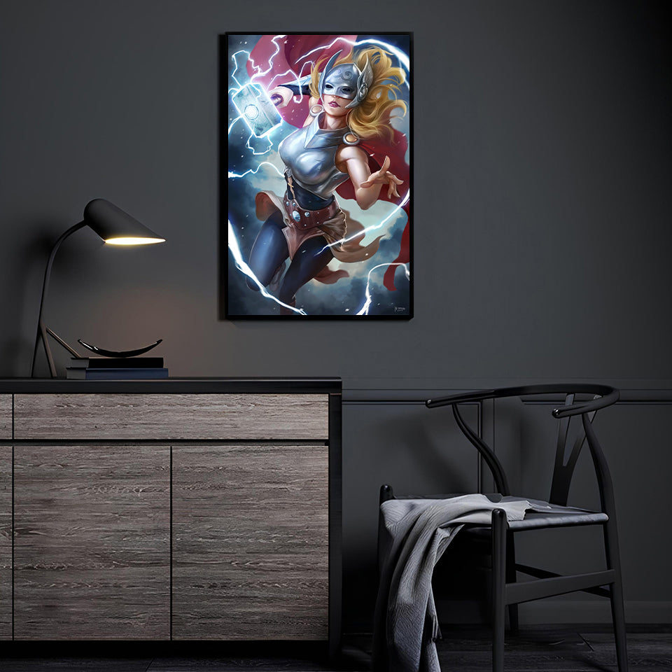 Thunder’s Heir by Nopeys displayed in a modern gallery room.