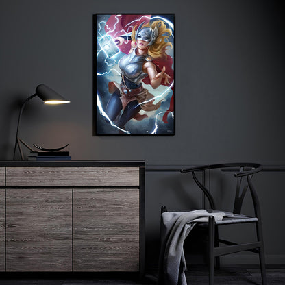 Thunder’s Heir by Nopeys displayed in a modern gallery room.