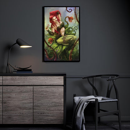 Poison Ivy artwork displayed in a modern room mockup to show scale and ambiance.