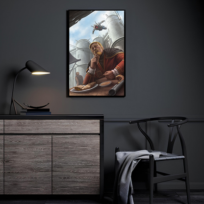 Wade’s Leap of Distraction by Ben Asher displayed in a modern room.