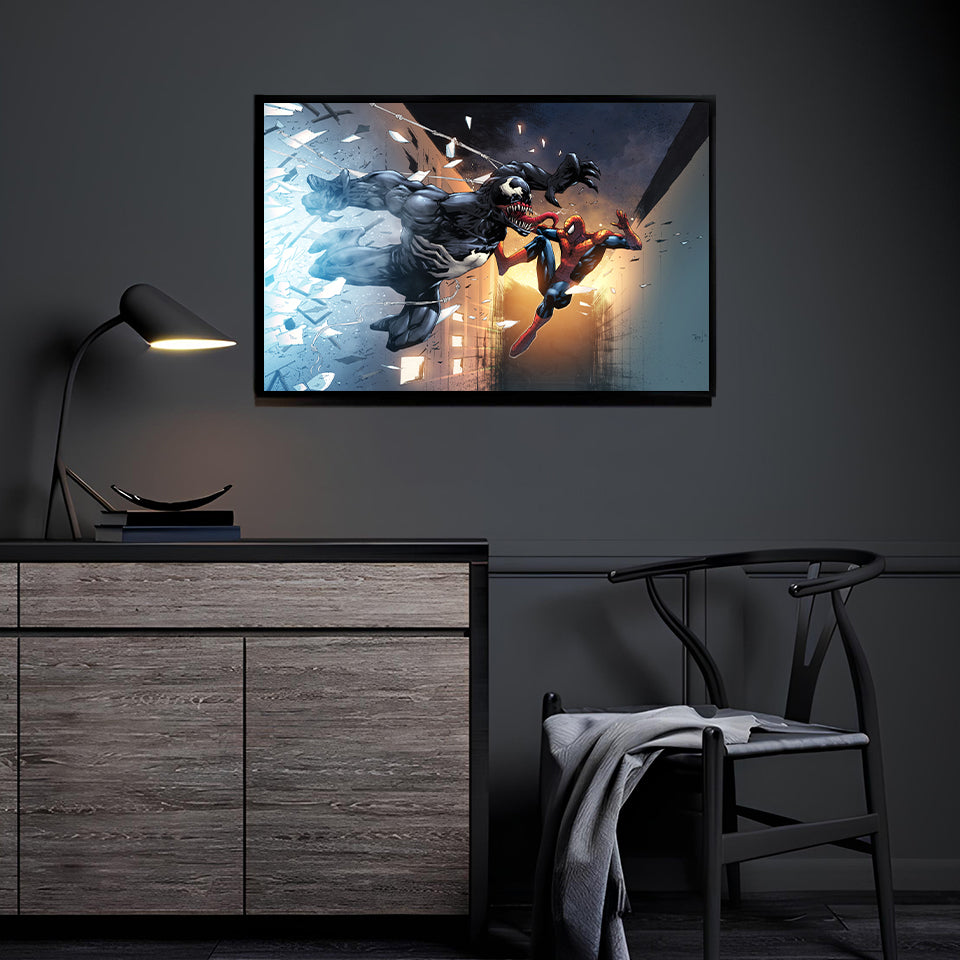 Web of Shadows by Don Mark Noceda with Nestor Redulla Jr. displayed in a modern room.