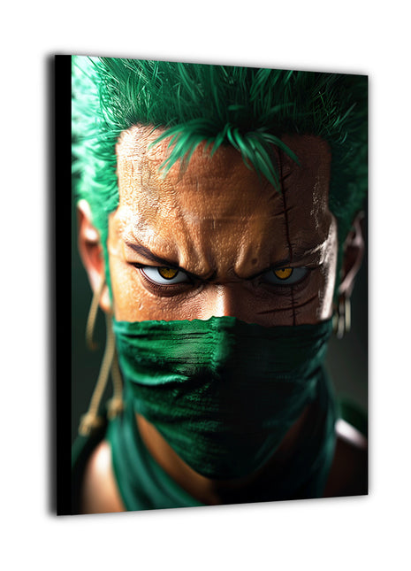 Zoro One Piece Art | Acrylic, Metal & Canvas - Snapping Turtle Gallery
