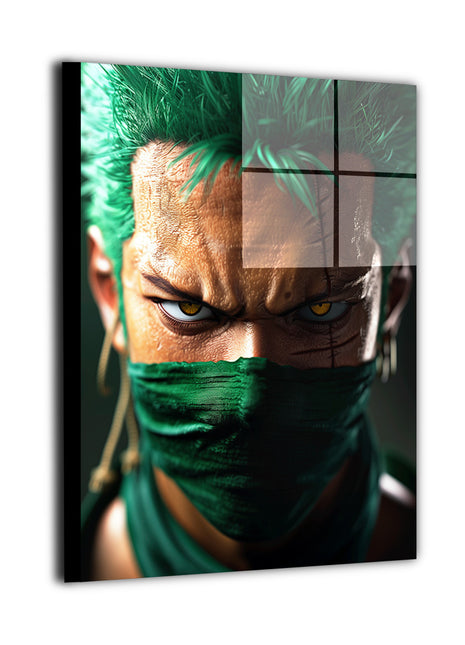 Zoro One Piece Art | Acrylic, Metal & Canvas - Snapping Turtle Gallery