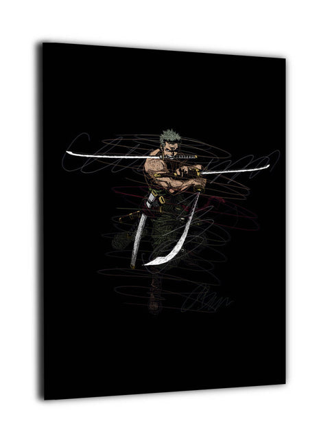 Roronoa Zoro Katana Scribble Wall Art