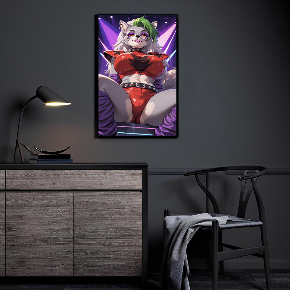 Fnaf Roxy Raceway Poster Roxanne Wolf Wall Art | FNAF Roxy Raceway HD Acrylic, Metal & Canvas ...