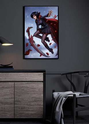 Ruby Rose Wall Art | RWBY Acrylic, Metal & Canvas - Snapping Turtle Gallery