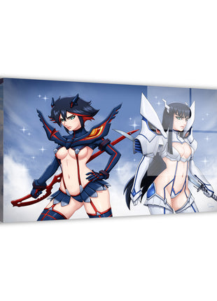 Ryuko Matoi & Satsuki Wall Art | Kill la Kill Acrylic, Metal & Canvas - Snapping Turtle Gallery